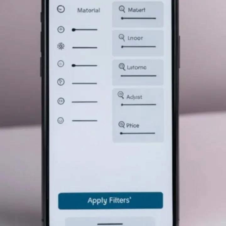 Mobilny interfejs filtrowania produktów hydraulicznych w sklepie RuraFix